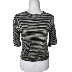 Missoni Shimmer Stripe Metallic Short Sleeve Blouse Size Small
